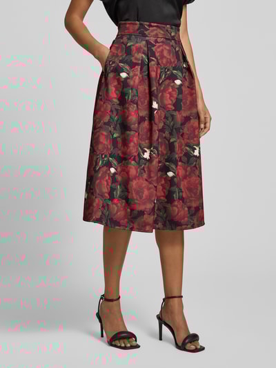GUIDO MARIA KRETSCHMER WOMAN Midirok met stolpplooien, model 'Paulina' Bordeaux - 4