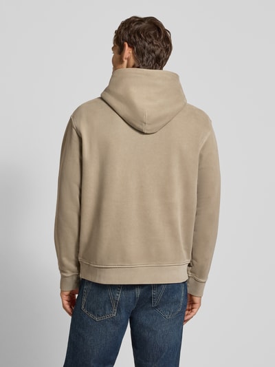 Armani Exchange hoodie met labelprint Taupe - 5