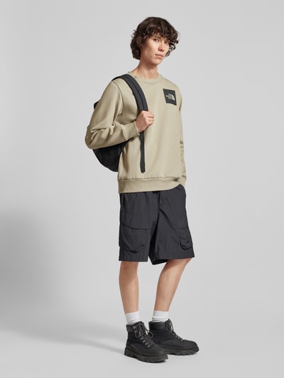 The North Face Sweatshirt mit Label-Print Modell 'FINE' Hellgrau 1