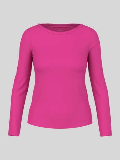 Marc Cain Slim Fit Langarmshirt aus Baumwoll-Mix Pink 2