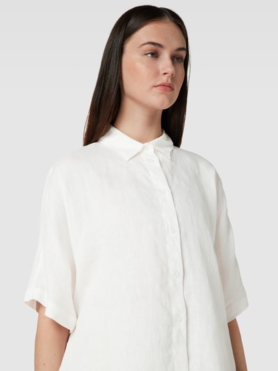 ECOALF Bluse aus reinem Leinen mit Streifenmuster Modell 'MELANIA' Offwhite 3