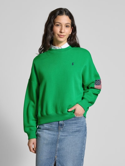 Polo Ralph Lauren Oversized Sweatshirt mit gerippten Abschlüssen Gruen 4