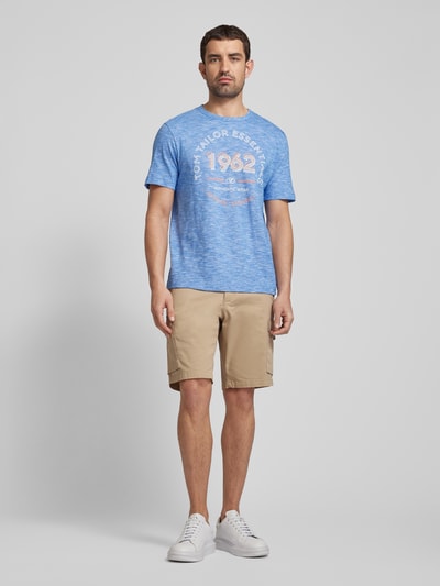 Tom Tailor T-Shirt in Melange-Optik Royal 1