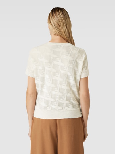 Max Mara Studio Strickpullover mit Rundhalsausschnitt Modell 'LAMPADA' Offwhite 5