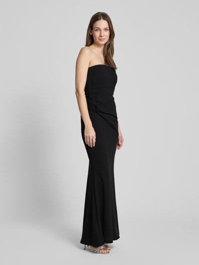 SISTAGLAM Abendkleid mit Raffungen Modell 'Selene' Black 1