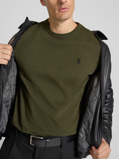 Polo Ralph Lauren Longsleeve mit Logo-Stitching und Rundhalsausschnitt Oliv 3