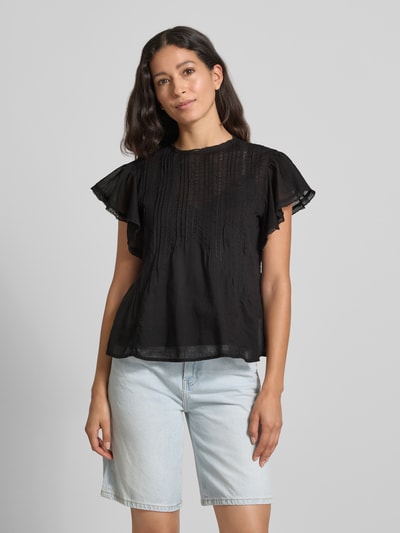 Scotch & Soda Regular Fit Bluse aus reiner Baumwolle mit Lochmuster Black 4