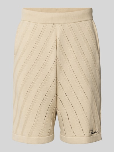 Pegador Relaxed fit korte broek met labelstitching, model 'Canva' Offwhite - 2