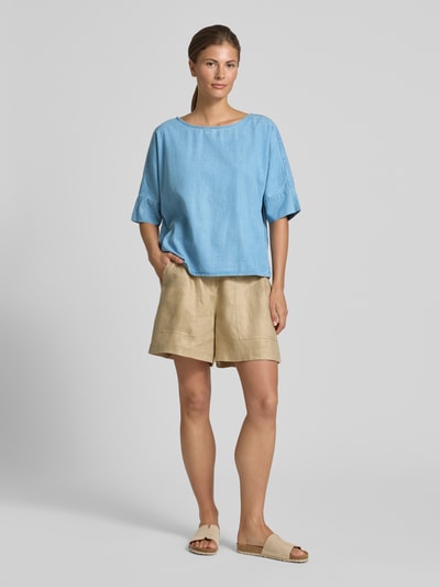 Christian Berg Woman Relaxed Fit Bluse aus Lyocell-Mix in Denim-Optik Blau 1