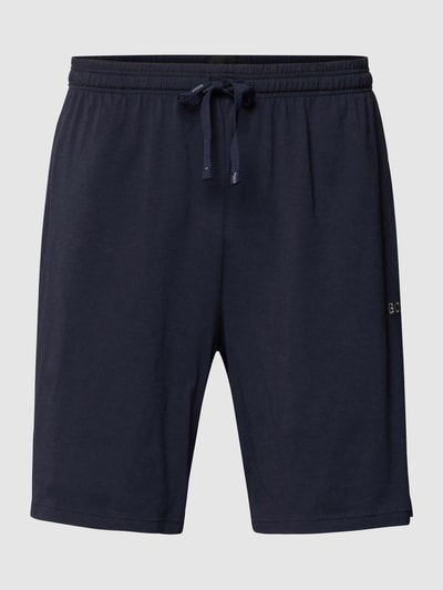 BOSS Sweatshorts mit Label-Stitching Modell 'Mix&Match Short' Dunkelblau 2