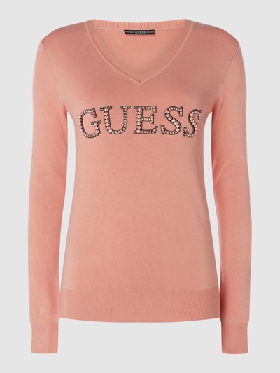 Guess Pullover mit Zierperlen Modell 'Anne'  Mauve 1