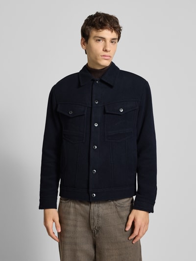 G-Star Raw Jas met kentkraag Donkerblauw - 4