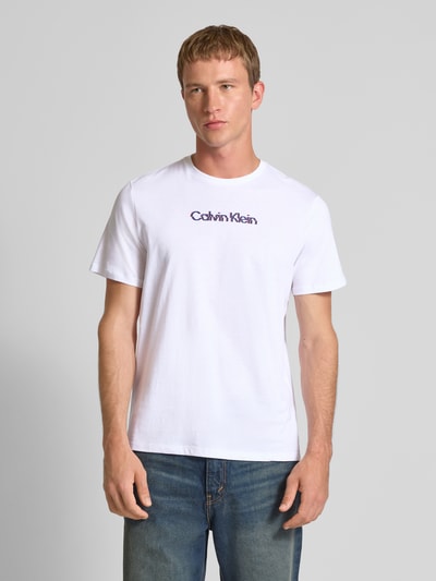 Calvin Klein Jeans Regular fit T-shirt met logoprint, model 'Class' Wit - 4