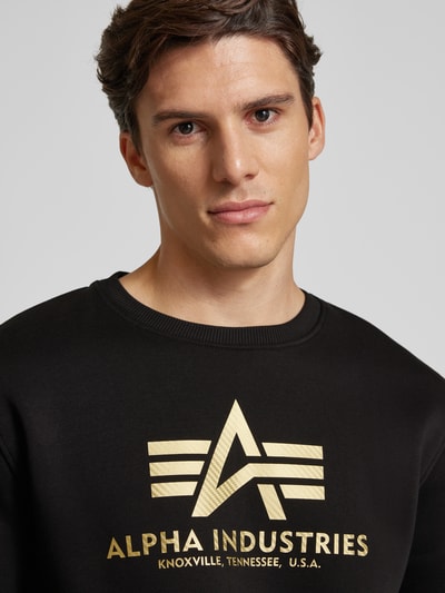 Alpha Industries Sweatshirt mit Rundhalsausschnitt Black 3