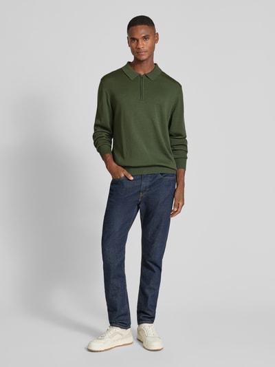 MAERZ Muenchen Strickpullover aus Merinowolle Oliv 1