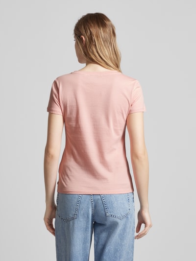 Tom Tailor Denim T-Shirt mit Label-Print Rosa 5