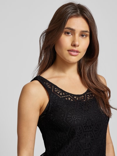 Vero Moda Długa sukienka z ażurowym wzorem model ‘HONEY’ Czarny 3