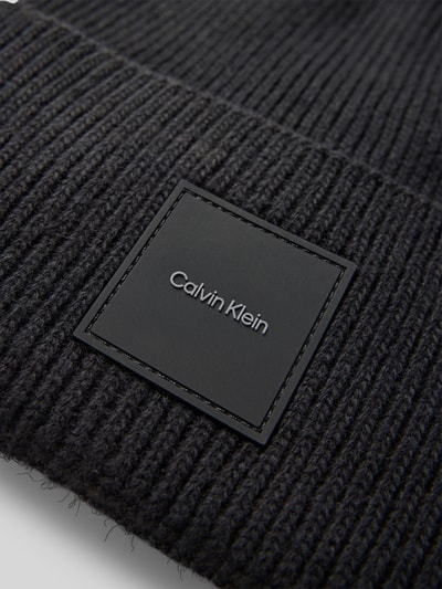 CK Calvin Klein Mütze mit Label-Patch Black 2