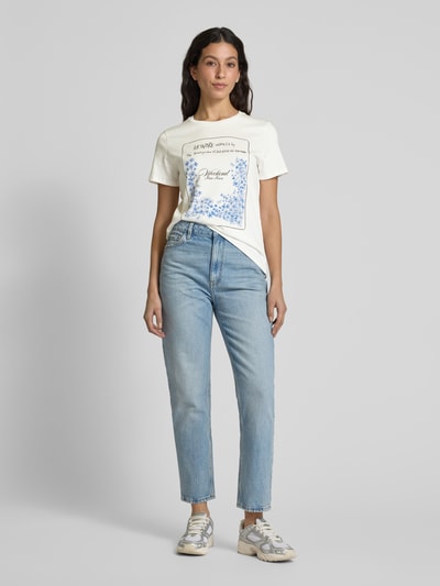 Weekend Max Mara T-Shirt mit Motiv- und Label-Print Modell 'TEIERA' Weiss 1