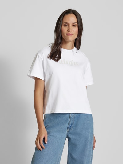 AIMN Boxy Fit T-Shirt mit Label-Print Weiss 4