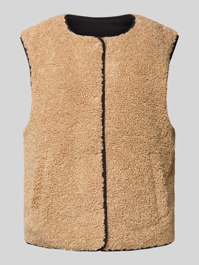 Lanius Keerbaar gilet met blinde sluiting Zwart - 2