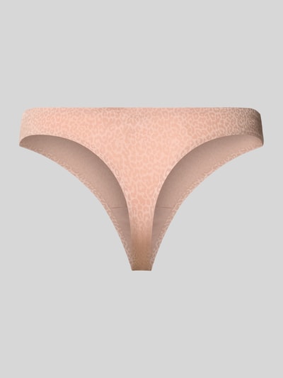 HUGO String im Leo-Print mit Allover-Muster Modell 'SHADOW THONG' Beige 3