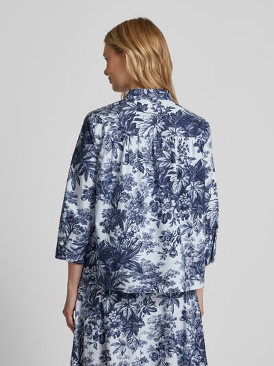 Windsor Bluse mit Allover-Muster Marine 5