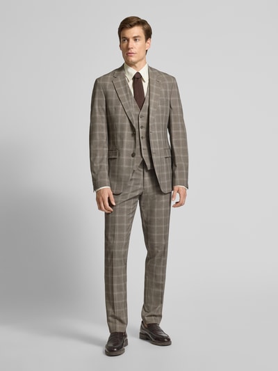 MCNEAL Kamizelka o kroju slim fit z lamowanymi kieszeniami Średniobrązowy 1