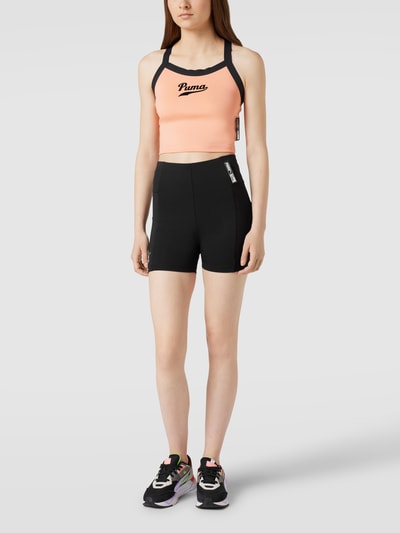 PUMA PERFORMANCE Korte top met labelapplicatie Apricot - 1