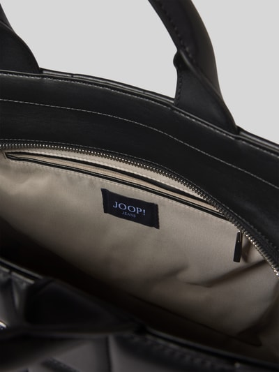 JOOP! Jeans Shopper met doorgestikte naden en labelapplicatie, model 'ordine1.0' Zwart - 4