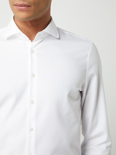 Jake*s Koszula biznesowa o kroju slim fit z diagonalu Biały 3