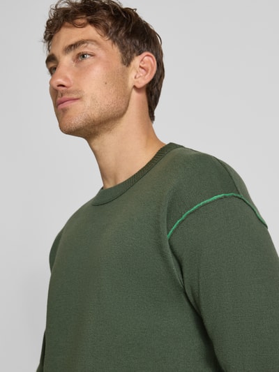 Scotch & Soda Gebreide pullover met ronde hals Donkergroen - 3