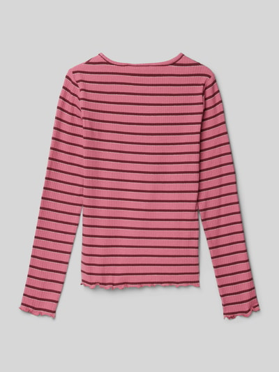 Mango Longsleeve mit geripptem Rundhalsausschnitt Modell 'gusir' Pink 3