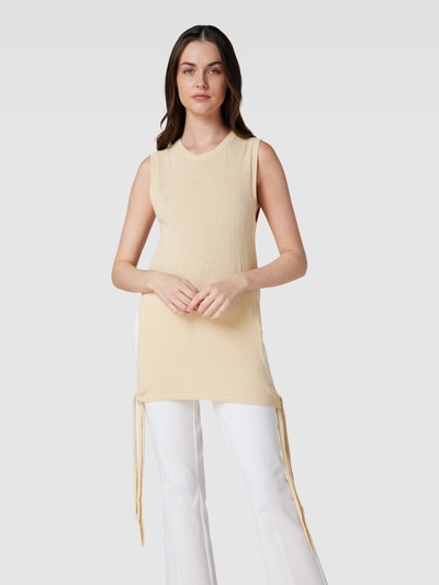 Tiger of Sweden Strickshirt mit seitlicher Schnürung Modell 'MISA' Offwhite 4