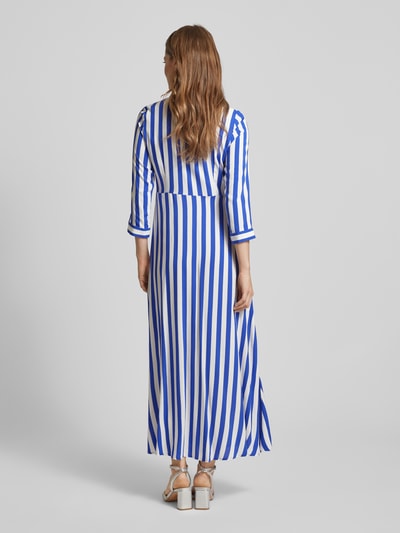 YAS Maxi-jurk met knoopsluiting, model 'SAVANNA' Blauw - 5