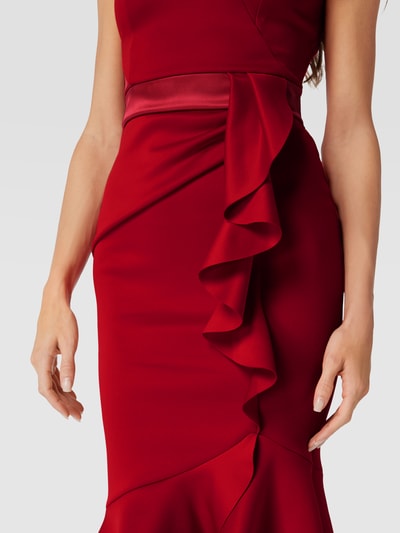 Lipsy Cocktailkleid in Wickel-Optik Rot 3