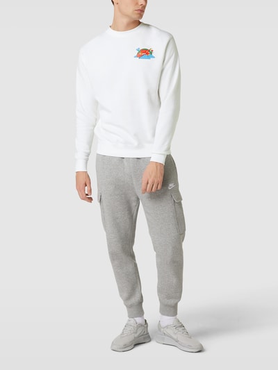 Nike Sweatshirt mit Label-Print Weiss 1