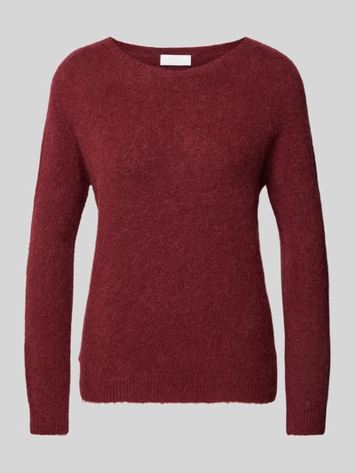 Rich & Royal Gebreide pullover met ronde hals Bordeaux - 2