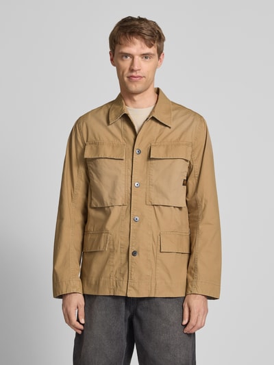 G-Star Raw Hemdjacke mit Pattentaschen und Label-Detail Beige 4