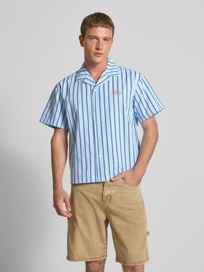 PROHIBITED Relaxed Fit Freizeithemd mit Reverskragen Blau 4