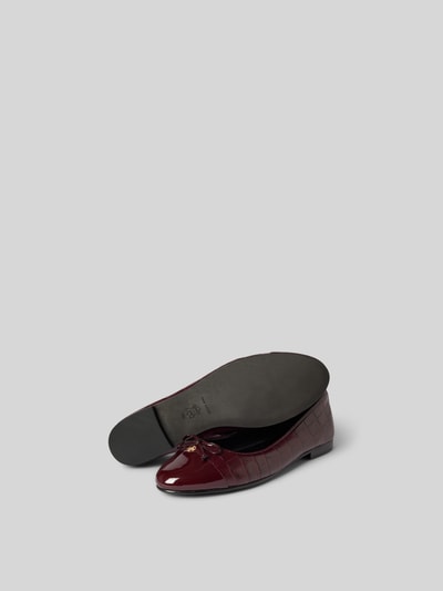 Tory Burch Ballerinas aus echtem Leder Bordeaux 5