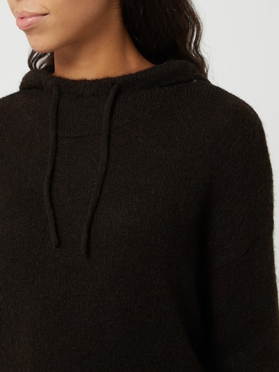OPUS Sweter z dodatkiem wełny z alpaki model ‘Piotra’ Ciemnobrązowy 3