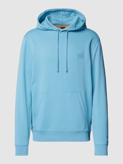 BOSS Orange Hoodie mit Label-Patch Modell 'WETALK' Hellblau 2