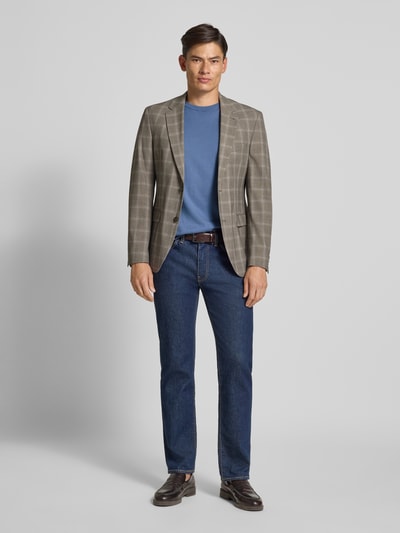 Polo Ralph Lauren Gebreid shirt met ronde hals en labelstitching Rookblauw - 1