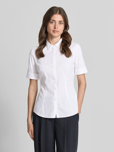 Christian Berg Woman Selection Slim Fit Bluse mit Knopfleiste Weiss 4