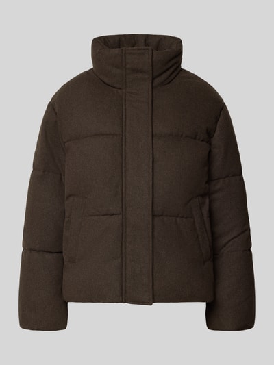 Selected Regular Fit Steppjacke mit Woll-Anteil Modell 'NERA PUFFEr JACKET #3' Dunkelbraun 2