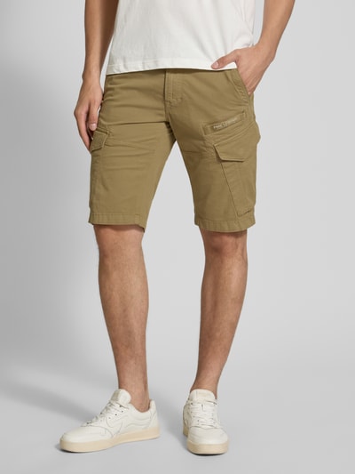 PME Legend Szorty cargo o kroju slim fit z nadrukiem z logo model ‘NORDROP’ Piaskowy 4