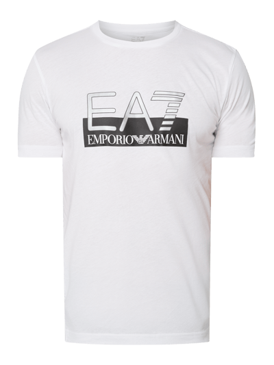 EA7 Emporio Armani T-Shirt mit Logo-Print Weiss 2