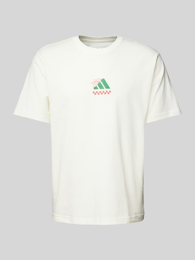 ADIDAS SPORTSWEAR T-Shirt mit Label-Print Modell 'PIZZA' Offwhite 1