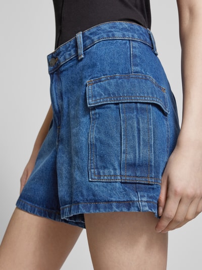 Noisy May Korte jeans met cargozakken, model 'SMILEY' Jeansblauw - 3